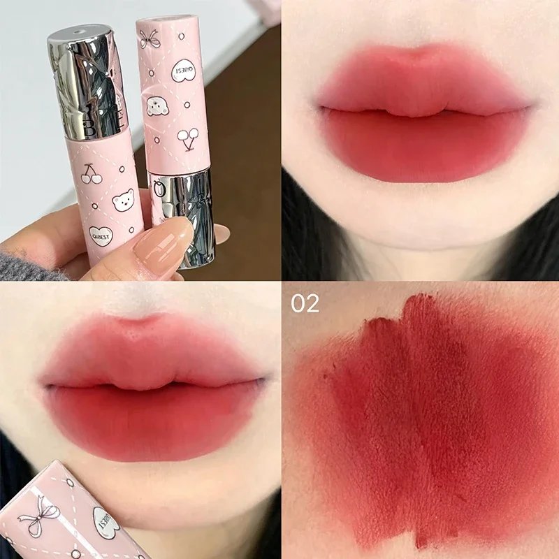 

QIBEST Velvet Lip Mud Matte Finish Skin-Tone Enhancing Lip Tint Versatile Nude Liquid Lipstick Makeup For Women Lip Stain Tint