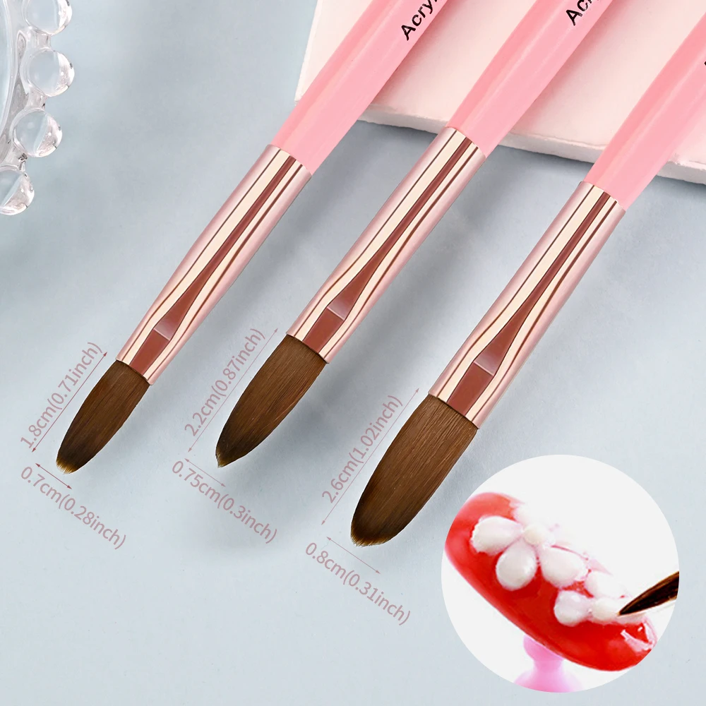 3D Carving Extension Nail Art Brushes Set #8#10#14 Professional Acrylic Powder Applications Pens Nail Extension/Painting Tools