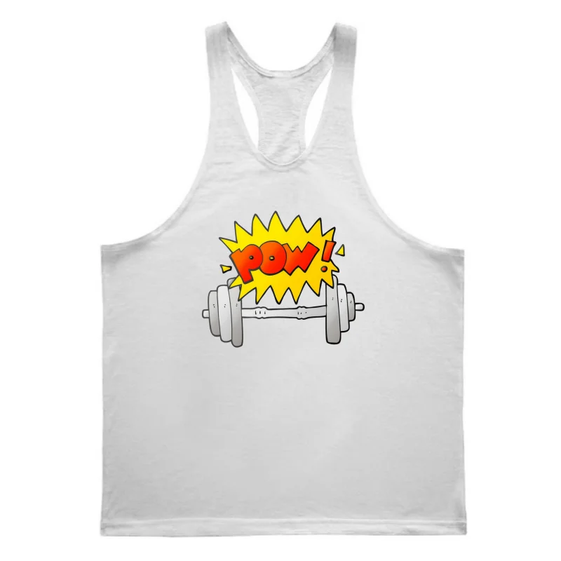 Stringer Fitness Chaleco sin mangas para hombre, detalle de correa fina con espalda cruzada, material transpirable para demandar sesiones de entrenamiento de gimnasia