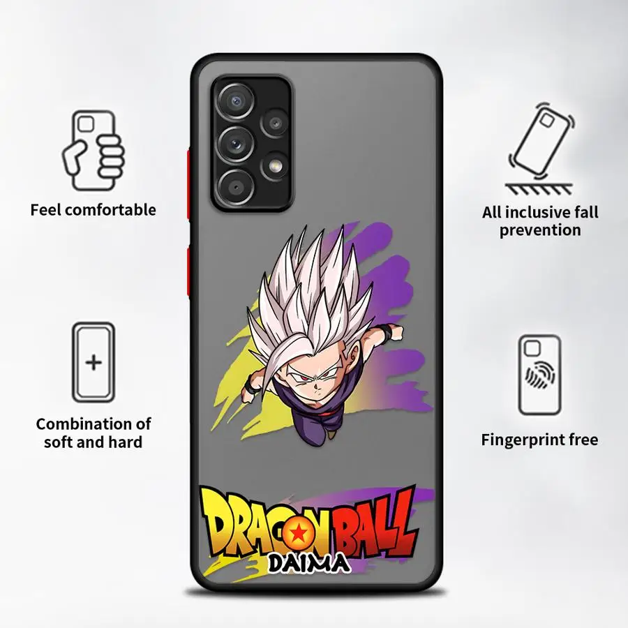 Чехол для телефона Dragon Ball Cute Cartoon Goku для Samsung Galaxy A30 A14 A13 A05 A06 A12 A15 A16 Note 20 Ultra 10+ 9 8 A70