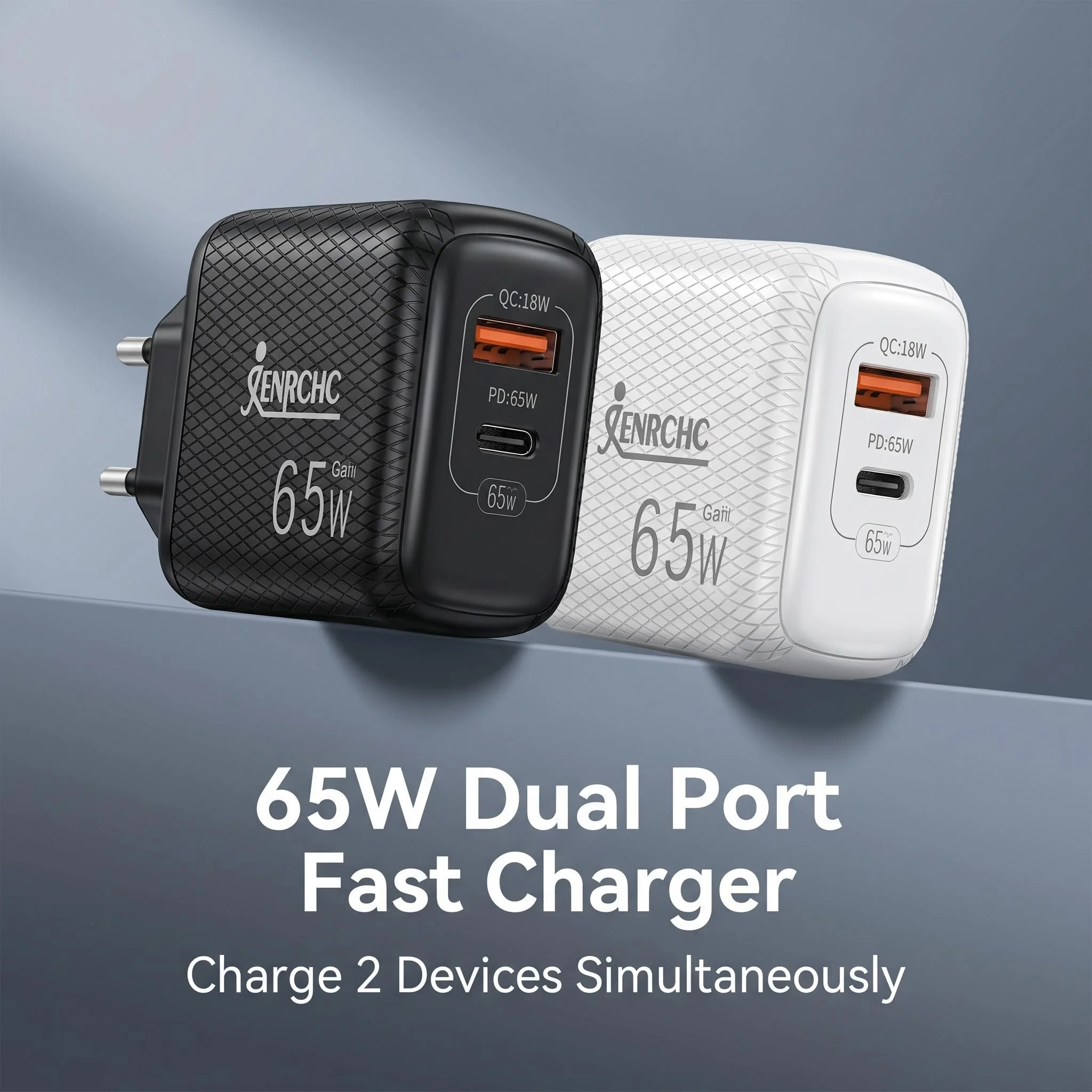 Total 65W USB GaN Charger Quick Charge Mobile Phone Adapter For iPhone Samsung Xiaomi Huawei QC3.0 USB Type C Wall Quick Charger