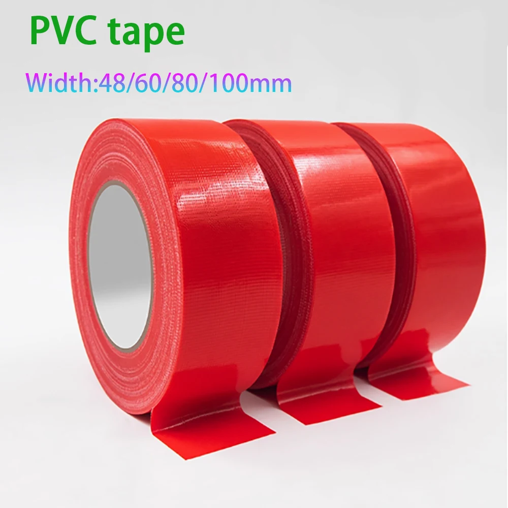 

1 Roll 48-100mm Super Sticky Cloth Duct Tape Red Adhesive Tape Carpet Floor Waterproof Tapes High Viscosity DIY Home Decoration