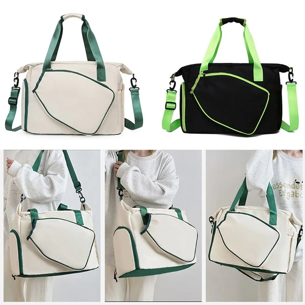 Portable Tennis Racquet Bag Large Capacity Sports Pickleball Racket Bag Travel Shoe Compartment Tennis Shoulder Bag