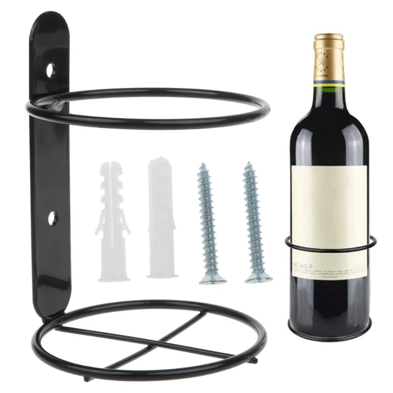 

Wall Mounted Wine Bottle Holder Display Rack Hanger Kitchen Organization for Champagne Cocktail Bottle Metal Storage Holders