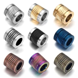 Stainless Steel 6mm Hole Size Spacer Beads for DIY Paracord Knife Lanyard Jewelry Accessories Leather Bracelet Making