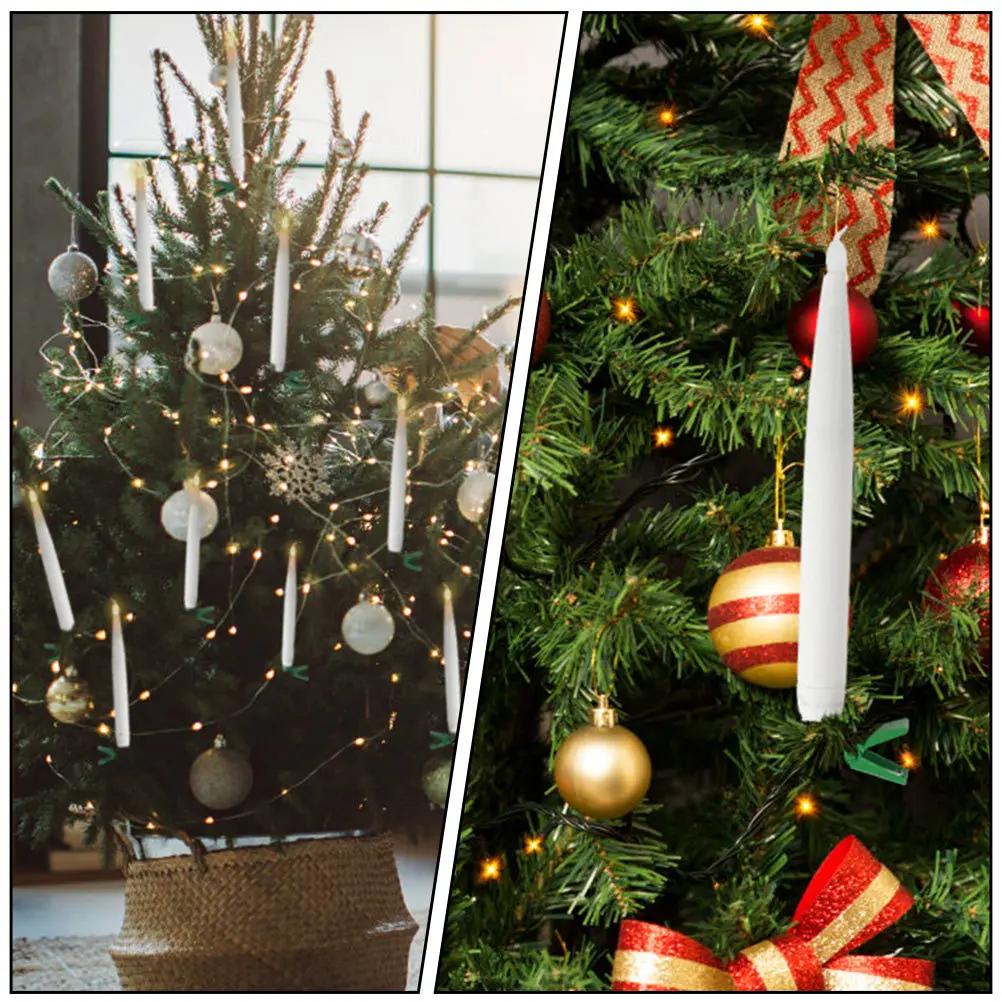 6 قطعة LED الإلكترونية C les الدافئة الأبيض القطب الطويل عيد الميلاد ديكور لوازم الحفلات قاعدة مستقرة سطح المكتب مذكرة إضاءة عيد الميلاد #6