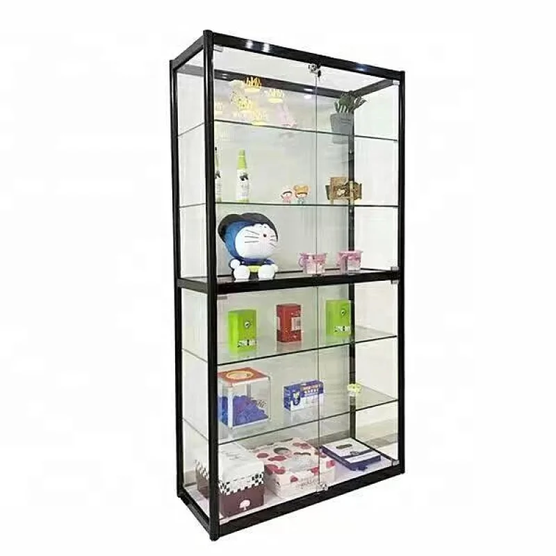 

Customized. Aluminum Frame Glass Display Cabinet Perfume Store Display Showcase with Light