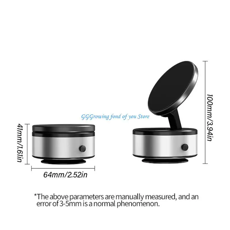 H9EB Car Smartphone Mount Support Bracket with Vacuum Suction Foldable and Rotatable High Strength for Navigation Video Calls