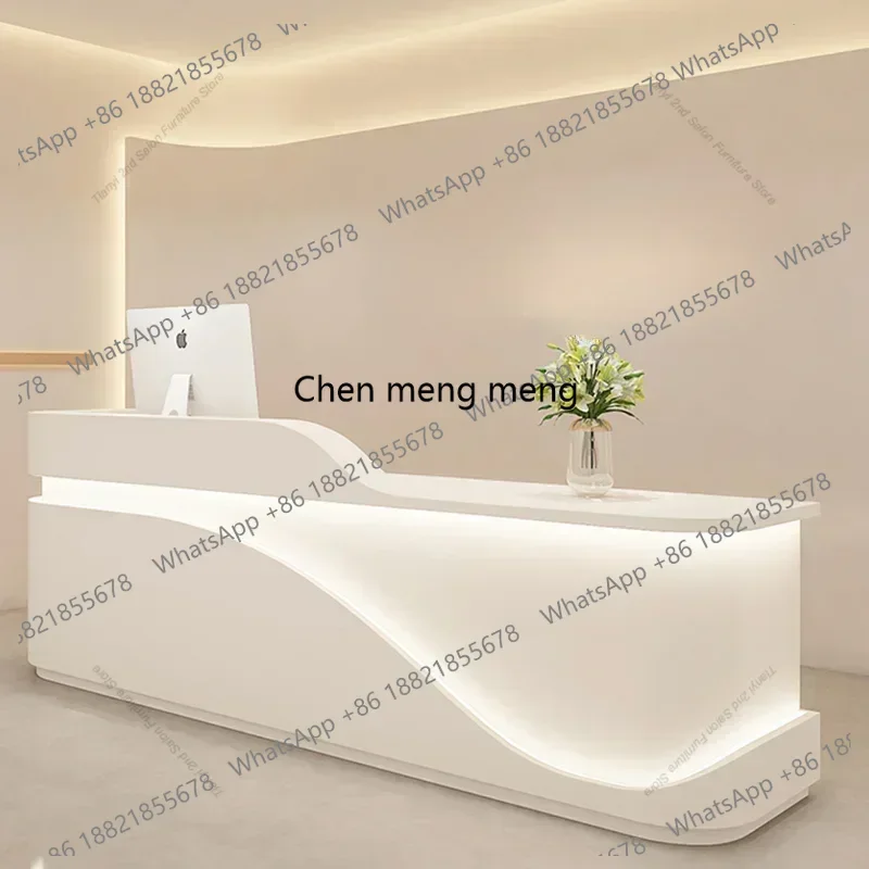 

Italian Style Nail Salon Reception Desks Clothing Store High-end Beauty Salon Reception Desks Simplicity Furniture Receptie