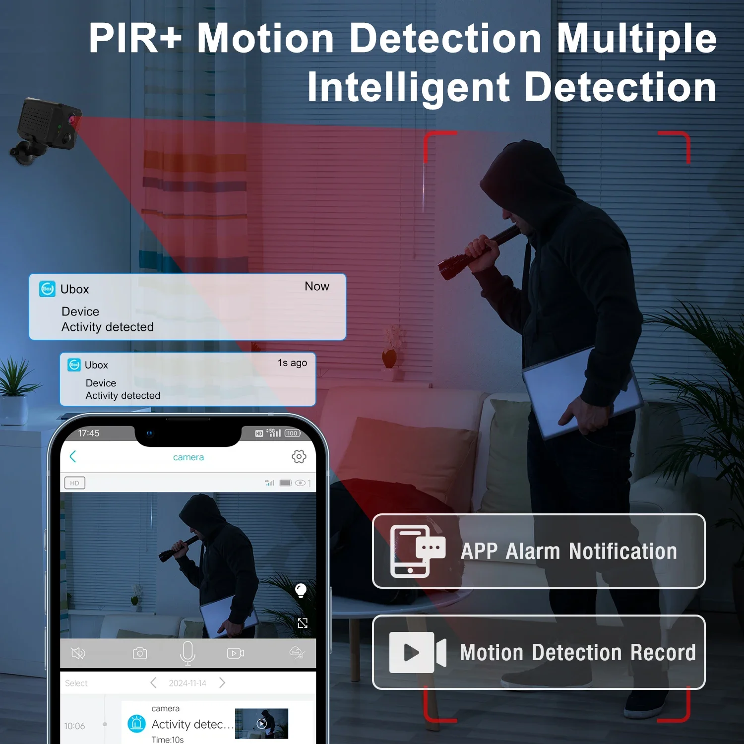 كاميرا صغيرة 5MP HD 4G Sim WiFi 2400mAh بطارية منخفضة الطاقة CCTV PIR كشف كاميرا مراقبة IP