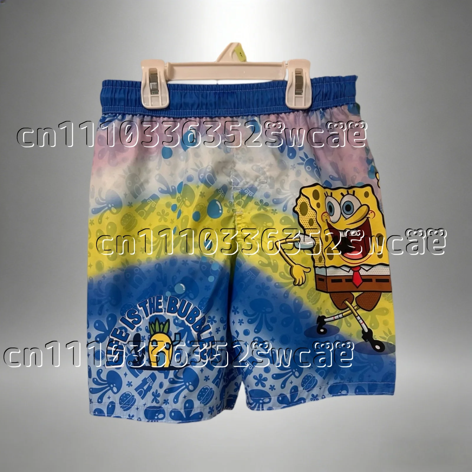 Potdemiel Brand SpongeBob SquarePants Summer Shorts Themed Adult and Children's Sports Shorts New Family Matching