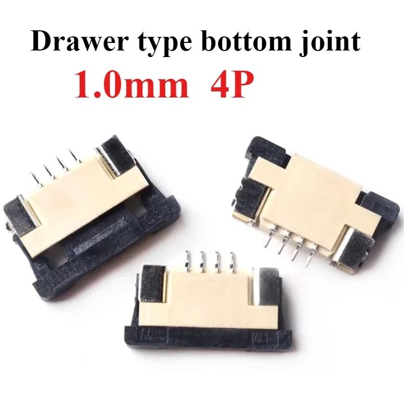 FPC Connector 1.0mm Pitch Drawer type Bottom contact Type Socket FFC Flat Cable Socket 4P 5P 6P 7P 8P 9P 10P 12P 14P 15P-40Pin
