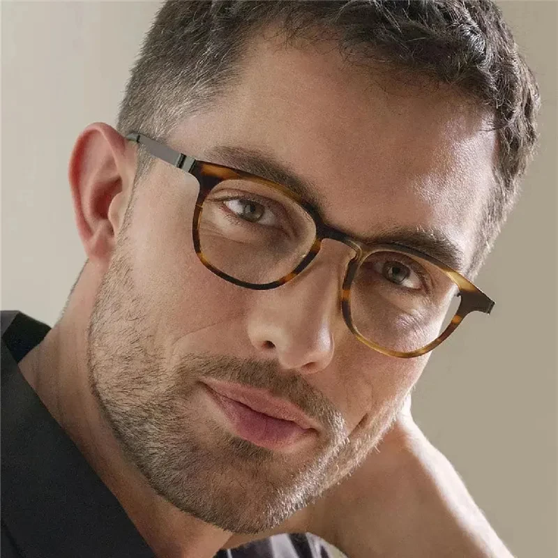 

Square Acetate Titanium Men Eyeglasses Frame Brand Design Glasses Frame for Women Ultralight Eyewear Prescription Customized