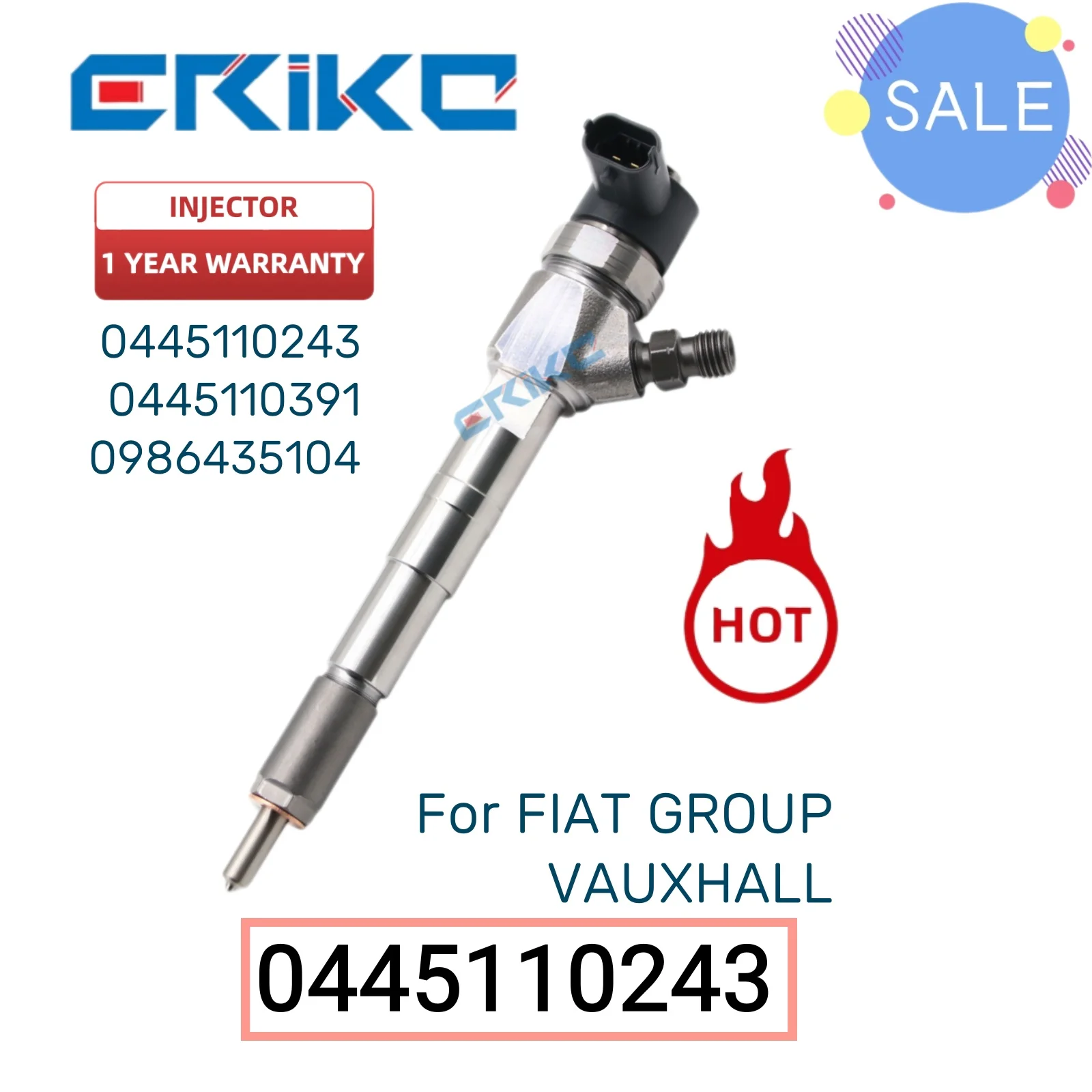 

0445110243 Common Rail Injector 0 445 110 243 Original Fuel Injector 0445 110 243 Dispenser Injector for FIAT GROUP VAUXHALL