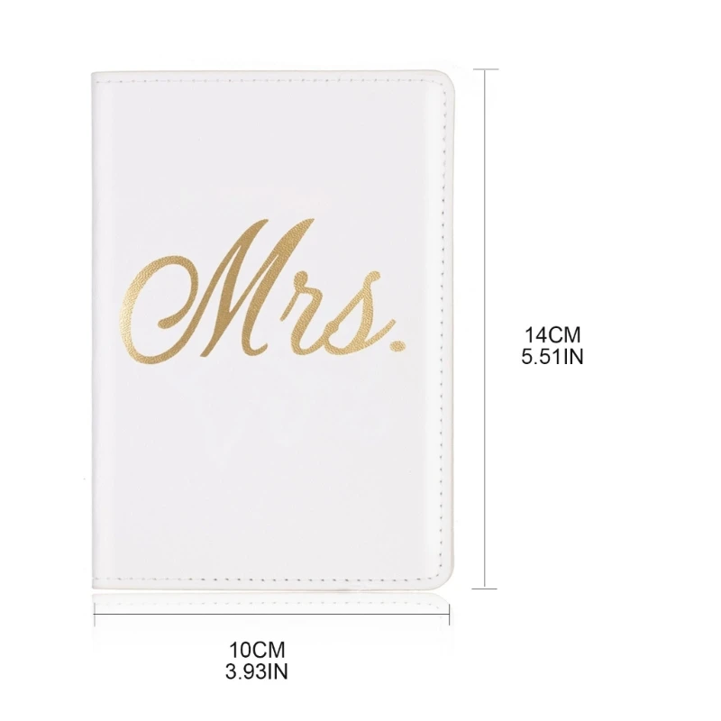 Embroidery Letter Mr Mrs Passport Holder Women Men Lover Couple Travel Passport Cover Credit Card Protector Wallet Wedding Gift