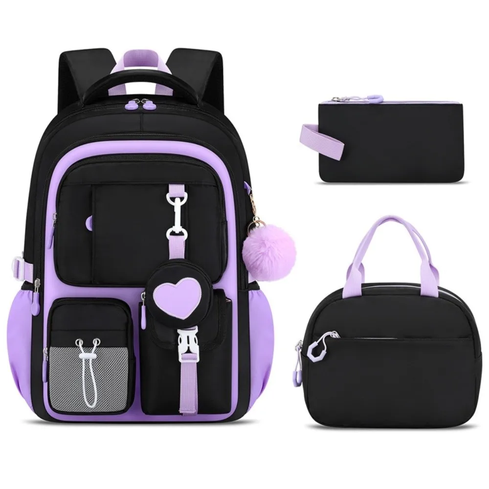 Large Capacity Backpack Pen Bag Set Orthopedic Design Love Series Princess Backpack Mochila Style Multifunctional