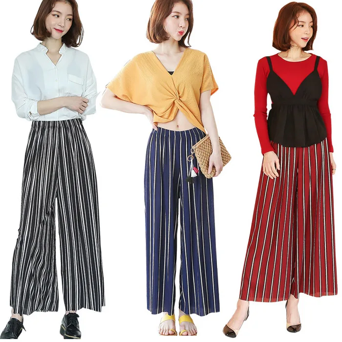 9-Quarter Cool Check Pants Summer Pants Wide Banding Summer Casual Cold Material Summer Pants Spandex Banding Shorts Cotton Pants Skirt Full Pants Baggy Pants Wide Pants