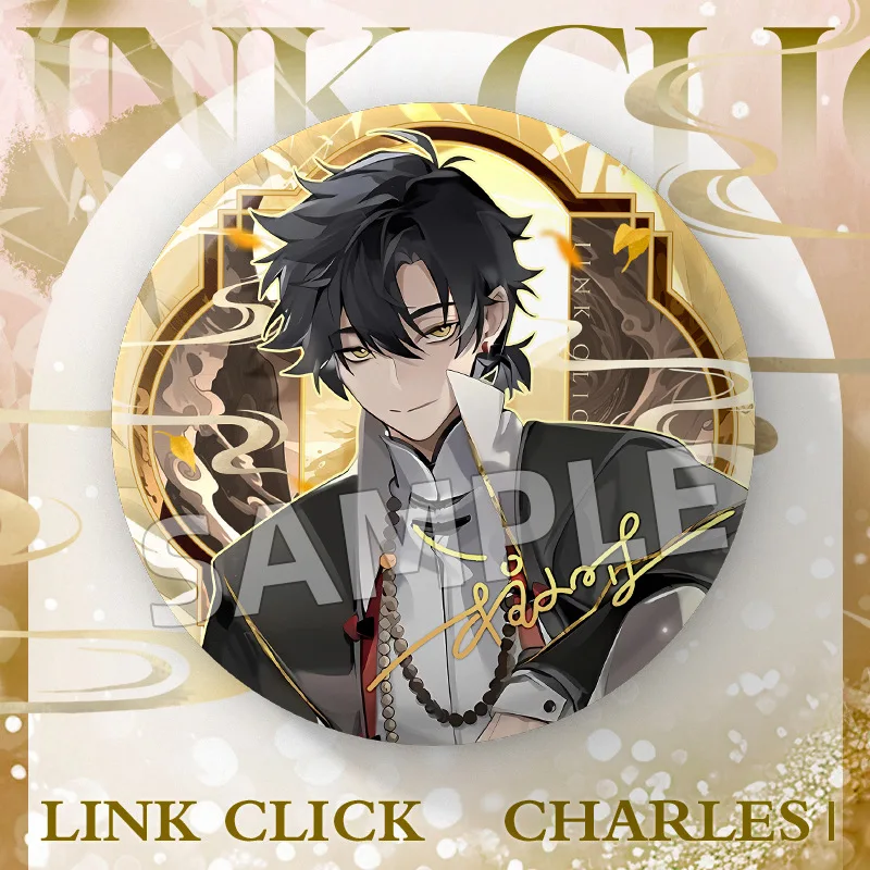 75 مللي متر رابط انقر أنيمي شارة دبوس تصميم فلاش مزدوج للملابس حقائب القبعات الديكور جمع هدية الإكسسوارات لمحبي #5