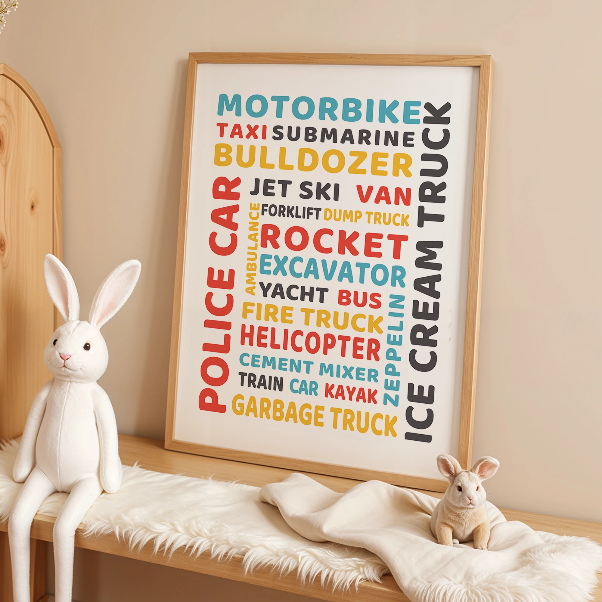 3 قطعة اسم مخصص شخصية الكرتون سيارة جدار الفن طباعة صورة قماش المشارك اللوحة لغرفة المعيشة غرفة الاطفال ديكور المنزل #4