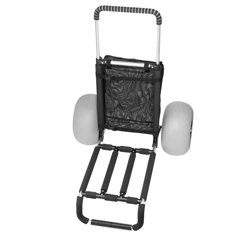 Chariot de plage, chariot à sable, chariot de plage avec une capacité de charge de 74,84 kg, chariot à sable pliable en aluminium avec hauteur réglable de 685 à 1135 mm, chariot robuste pour la plage