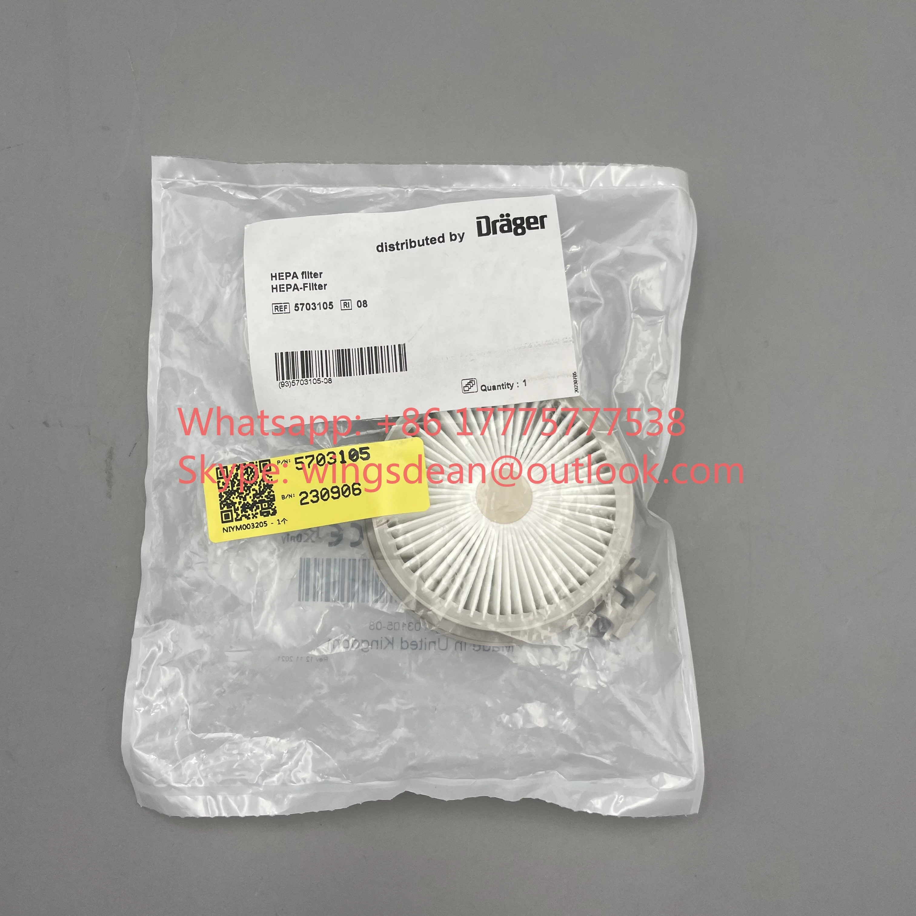 New And Original 5703105 Drager HEPA Filter