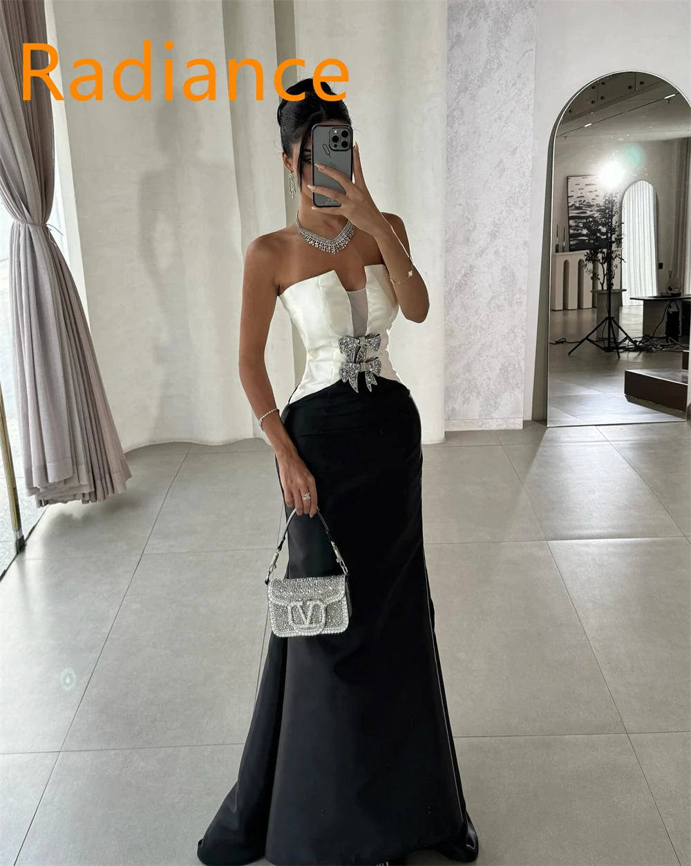 

Customized Mermaid Luxury Satin Evening Dress Temperament Sleeveless Homecoming Dress High Quality Special Occasion Gowns