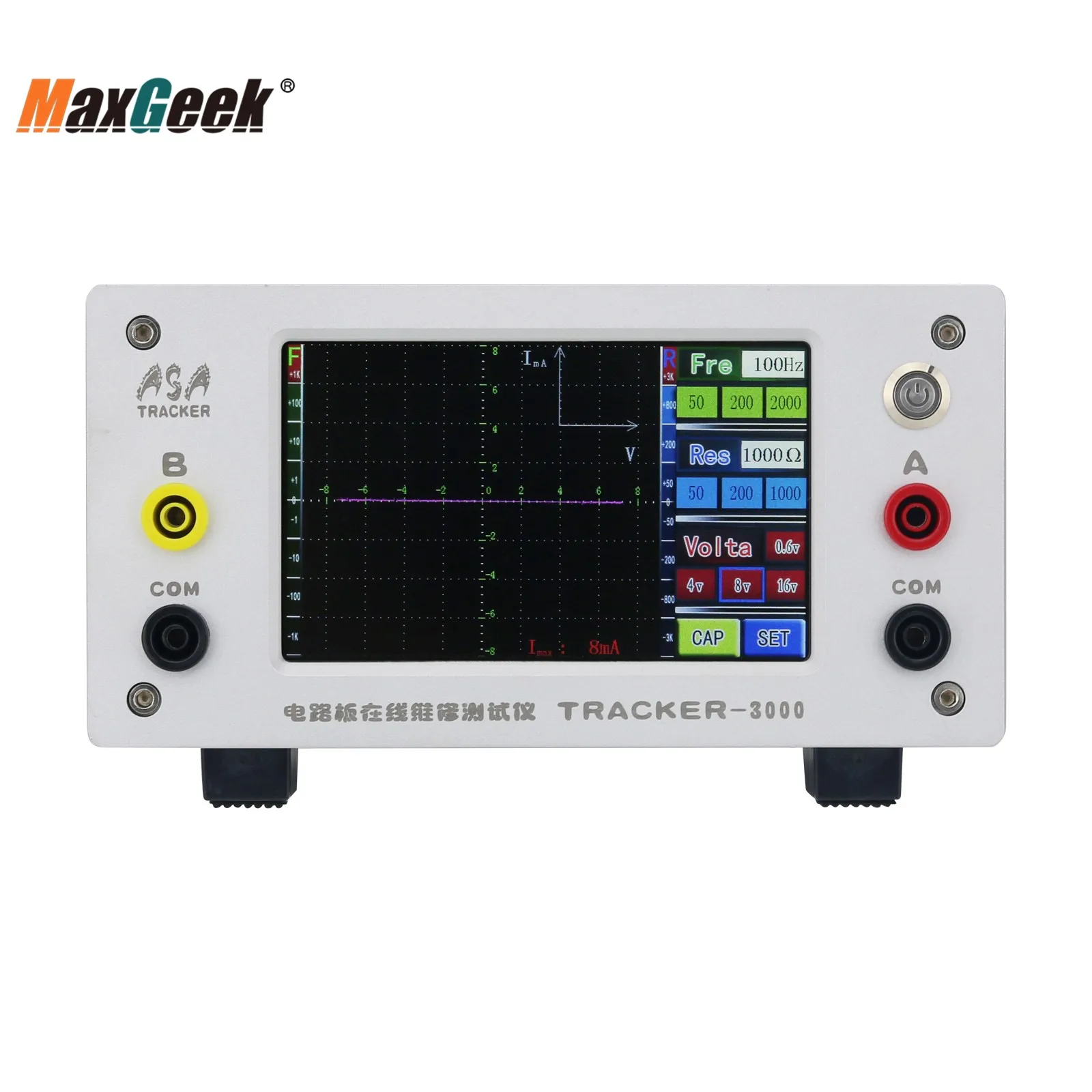 Maxgeek TRACKER-3000 Circuit Board Tester VI Curve Tester Testing Tool with LCD Touch Screen Aluminum Shell