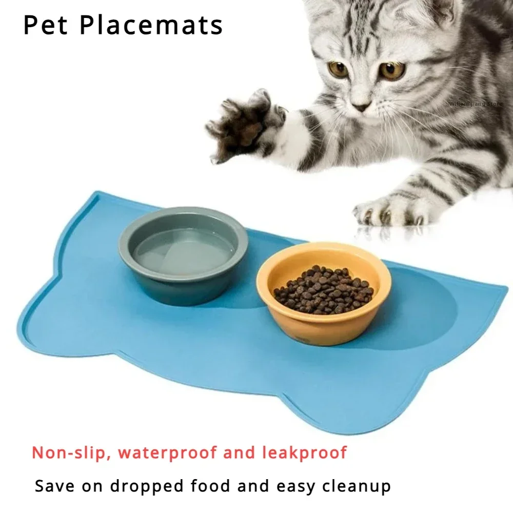 Silicone Food Mat for puppy, Cat Non-slip Water Supply, Water-resistant Pet Pets, Pet Food Accessories