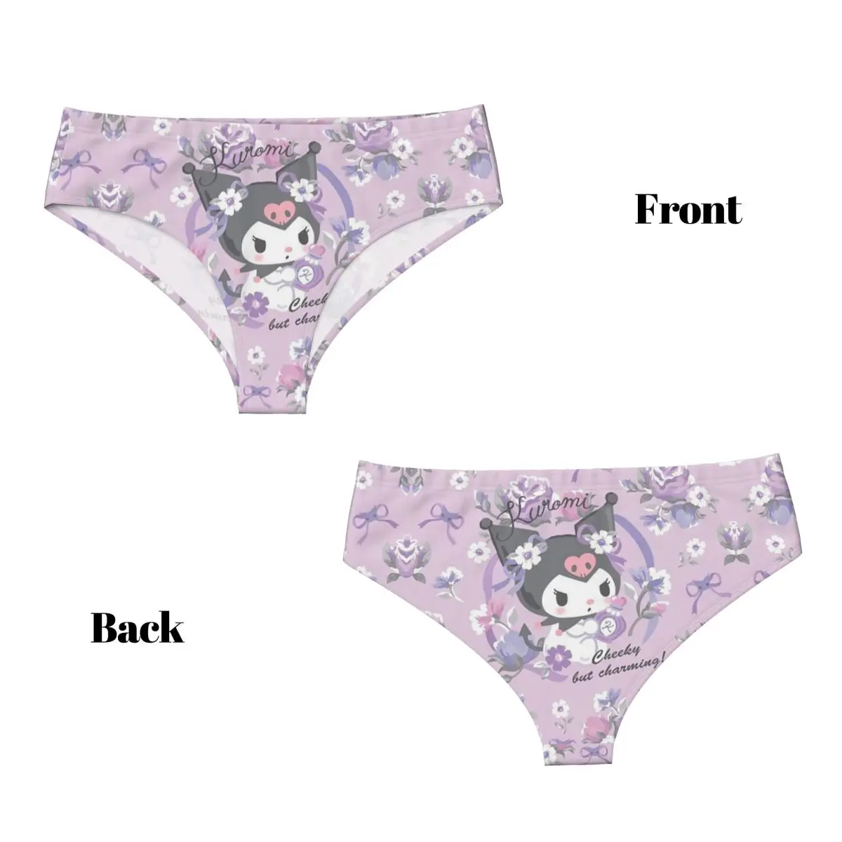 مخصص Kuromi Kawaii أنيمي سراويل قصيرة النساء الراحة الملابس الداخلية