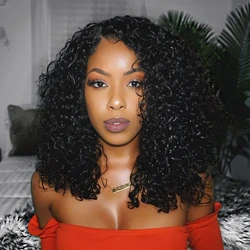 Deep Wave Hd Lace Frontal Wig Short Bob Curly Human Hair Wigs 4x4 Lace Closure Wig Brazilian On Sale Transparent Lace Front Wig