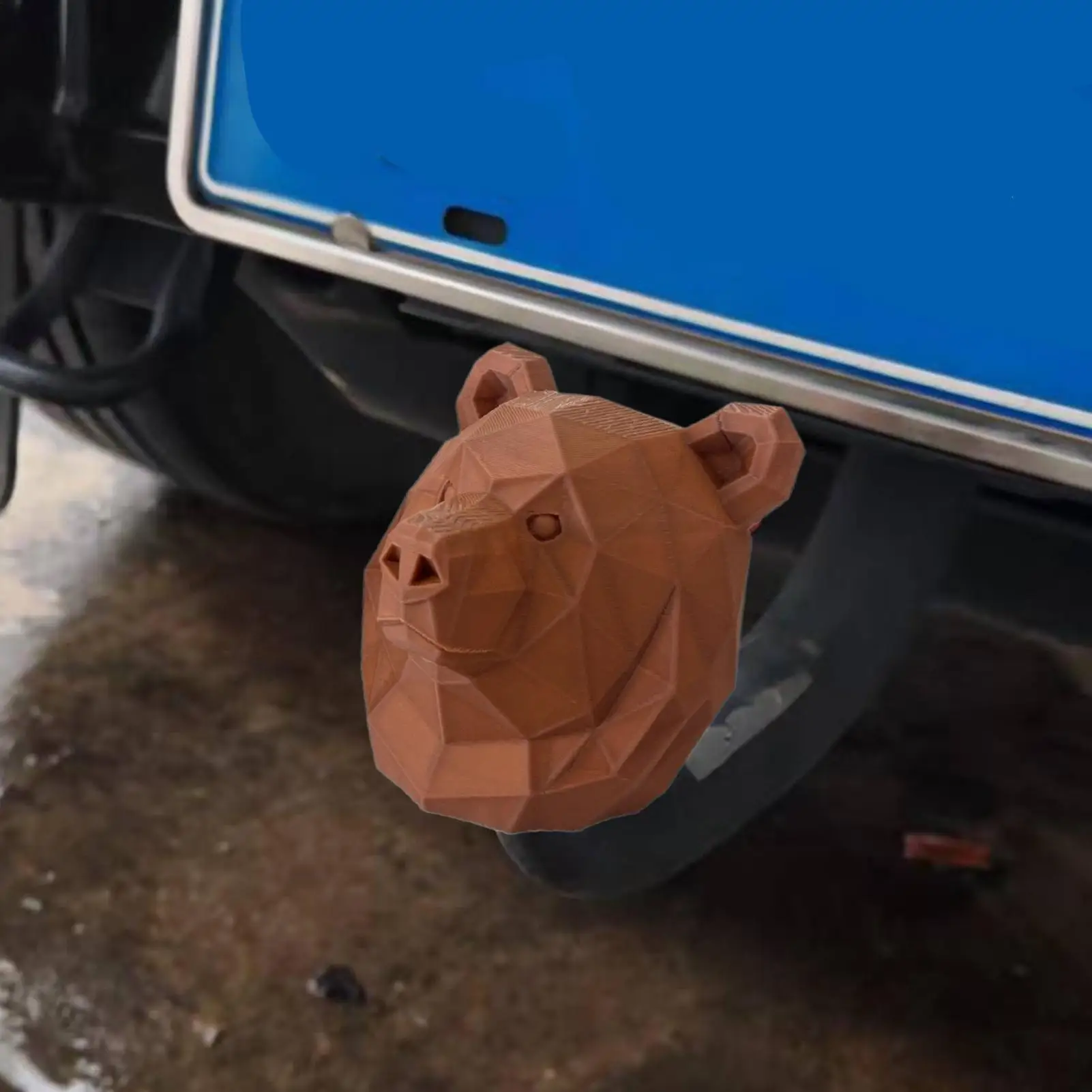 

Trailer Hitch Cap Bear Head 2inch Tow Receiver Tube Plug Cap Exterior Car Accessories Cute For Vehicles Boat Towing Trucks Rv