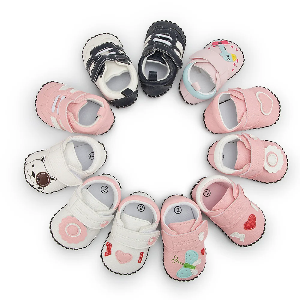 Spring Autumn Baby Shoes Cartoon Rubber Sole Anti-slip Newborn Baby Walking Shoes Cute Casual Shoes Female Baby Shoes 0-18M