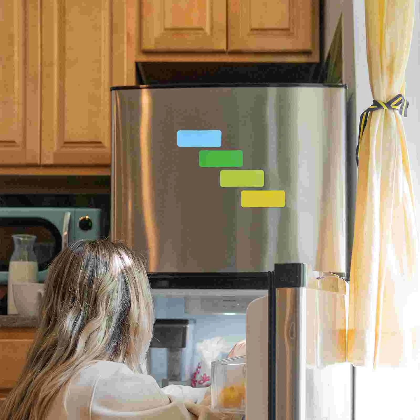 72 Pcs Bagged Magnetic Label Labels Funny Fridge Magnets Soft Erase White Board