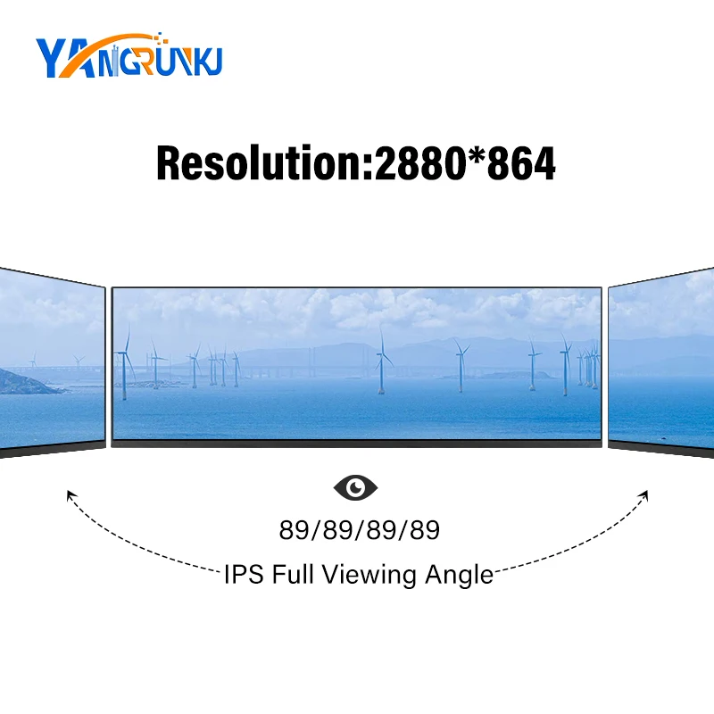 12.7Inch NV127H4M-NX1 2880x864 40Pins Touch LCD with HDMI Driver Board for PC Case Laptop Bar Secondary Screen Industrial HMI view 4