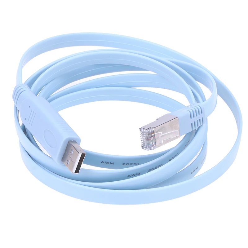 1.8M USB To RJ45 USB To RS232 Serial To RJ45 CAT5 Console Adapter Cable Cord