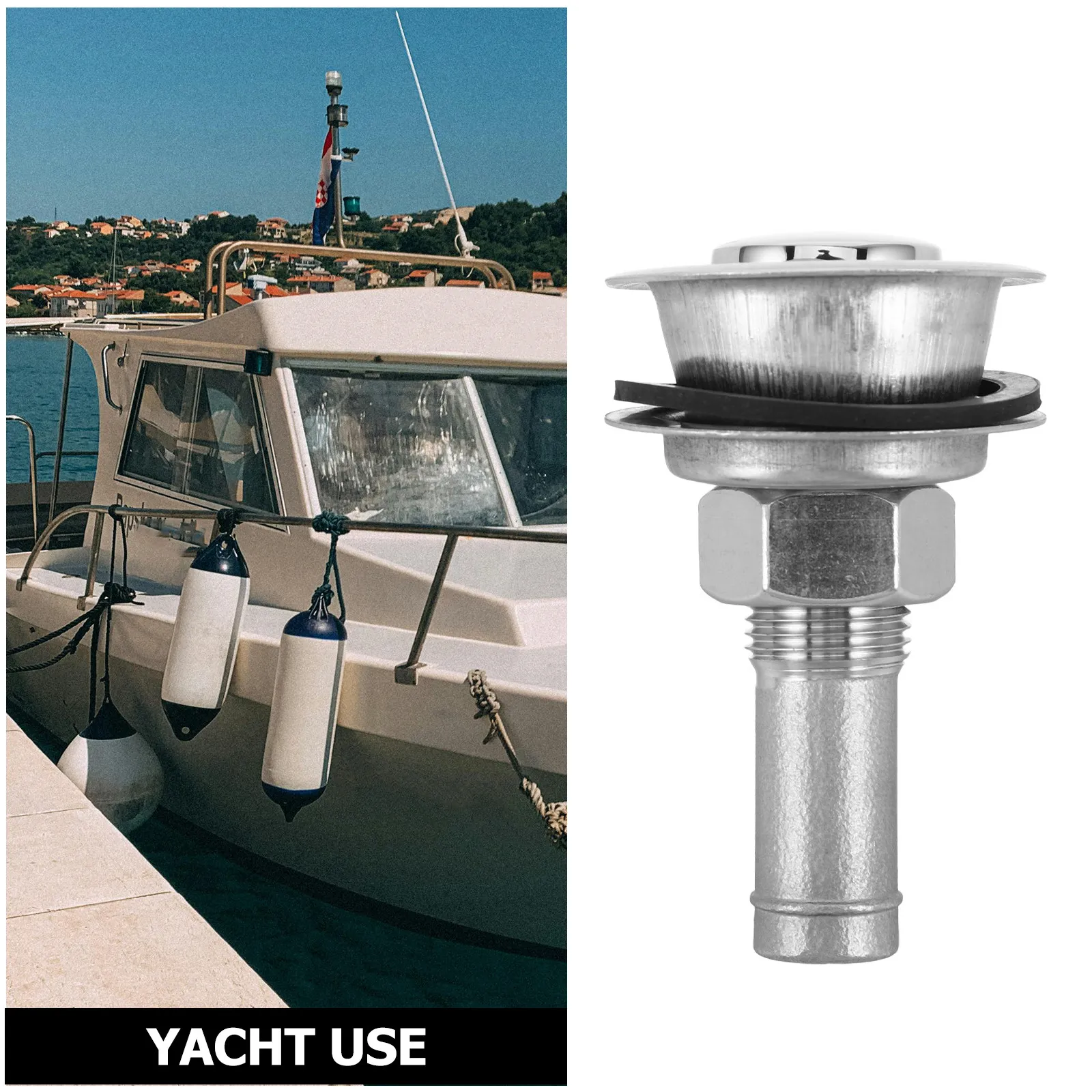

16Mm Stainless Steel Marine Exhaust Port Boat Gas Tank Vent Valve with Louvered Cap for Yacht Motorboat Gas Tank Ventilation