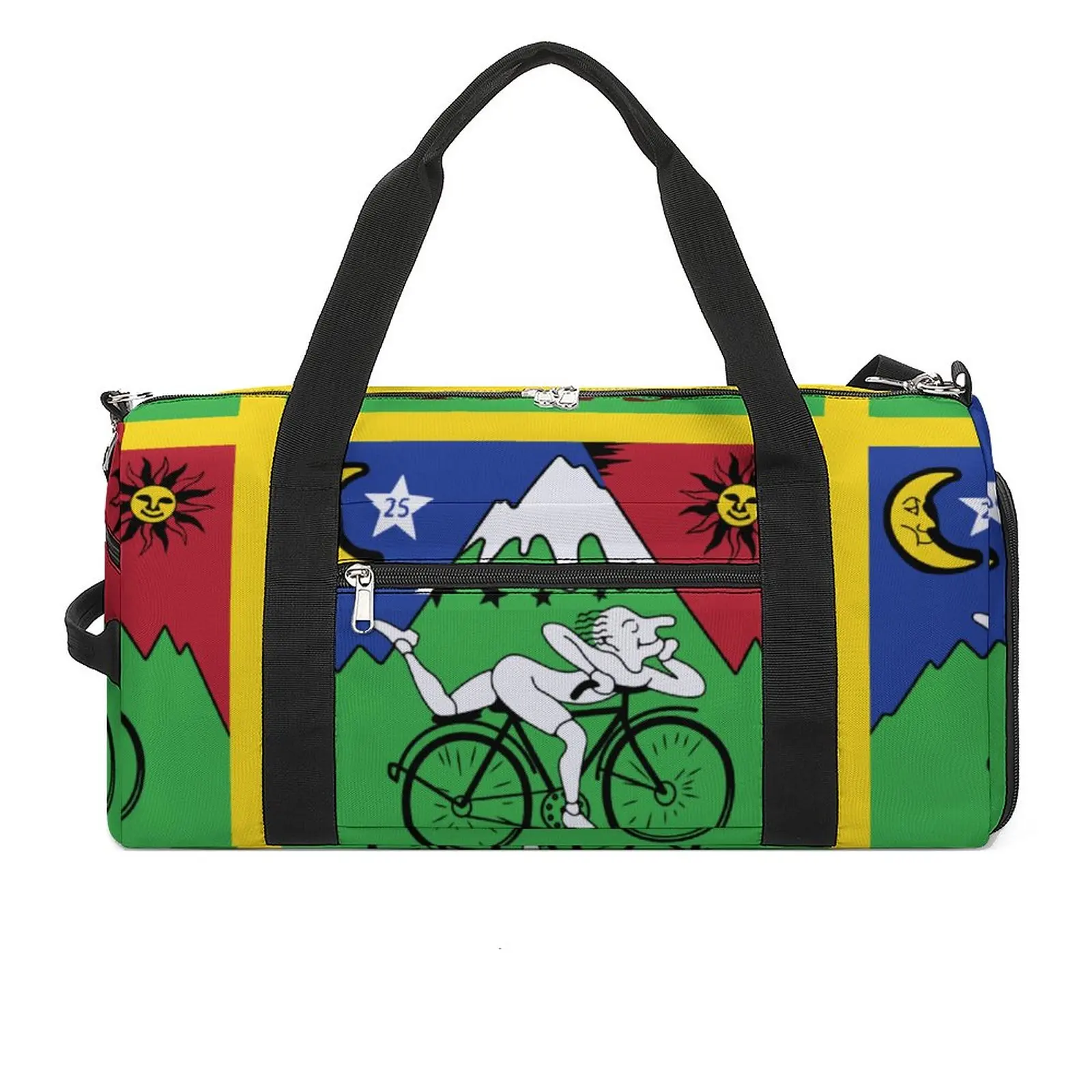 Albert Hoffman Bicycle Day 4k Redesign Version  LSD Sports Bags Lsd Bicycle Day 75 Bicycle Day Swimming Gym Bag Graphic Handbags