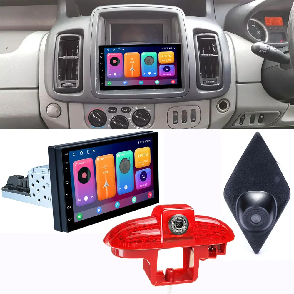 Android car radio with Bluetooth Carpaly GPS Navigation+Front and rear camera for Opel Vivaro Nissan Primastar Renault Trafic II