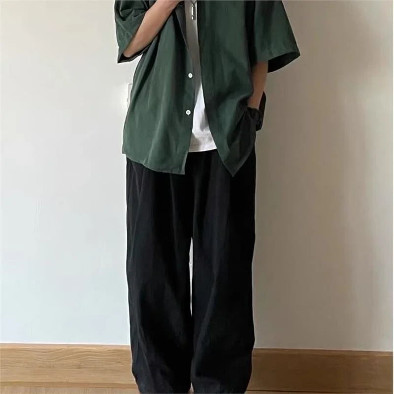 

Loose Fit ort Sve Men's irt Spring Faion Artistic Simple Design Large Size 300 Pou Collared Casual Wear for Teens