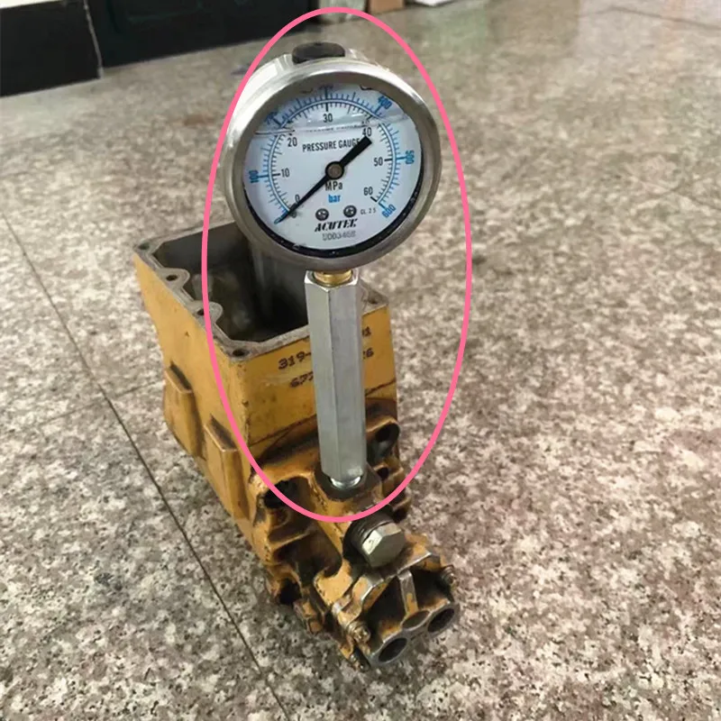 New! for CAT C7C9 Pump Test Pressure Gauge 60mpa with Tube Repair Tool,Diesel Pump Pressure Tester