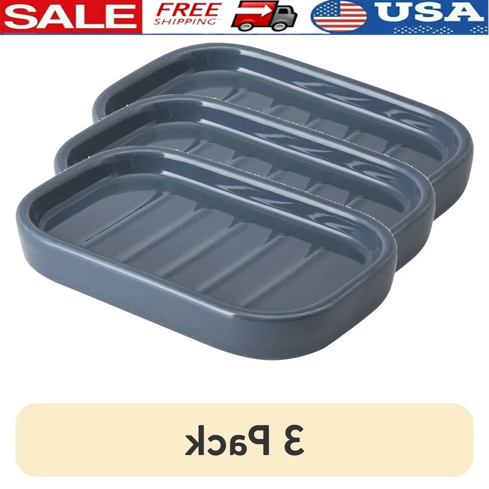 

Прочная керамическая мыльница в упаковке, домашняя ванная комната для хранения ювелирных изделий, безделушек, органайзер на столешнице, универсальный классический дизайн