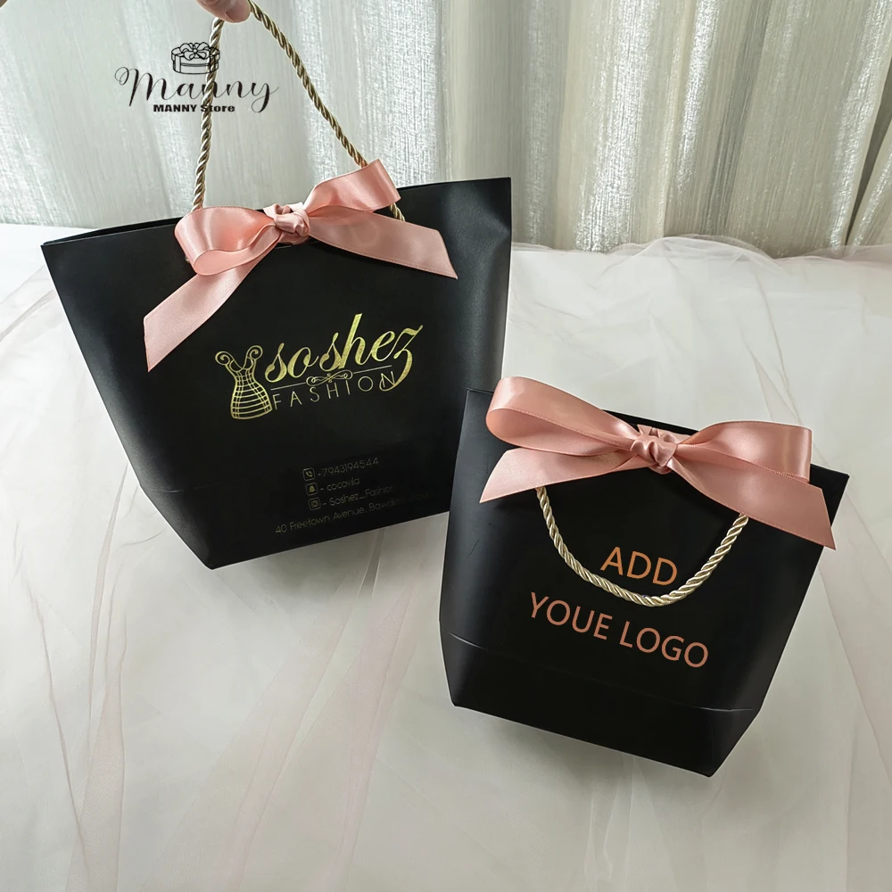 Custom Logo Gift Paper Package Bag, Suitable for Small Business, Wedding Favors, Valentines Day Gifts, Personization Package Bag