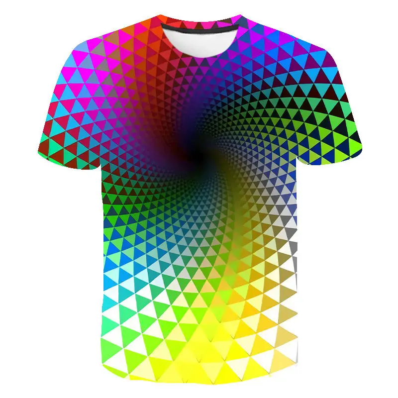 New Fashion Whirlpool Dizziness 3D Printed T Shirts Casual Boy Girl Kids Fashion Streetwear Short Sleeve Men Women Children Tops