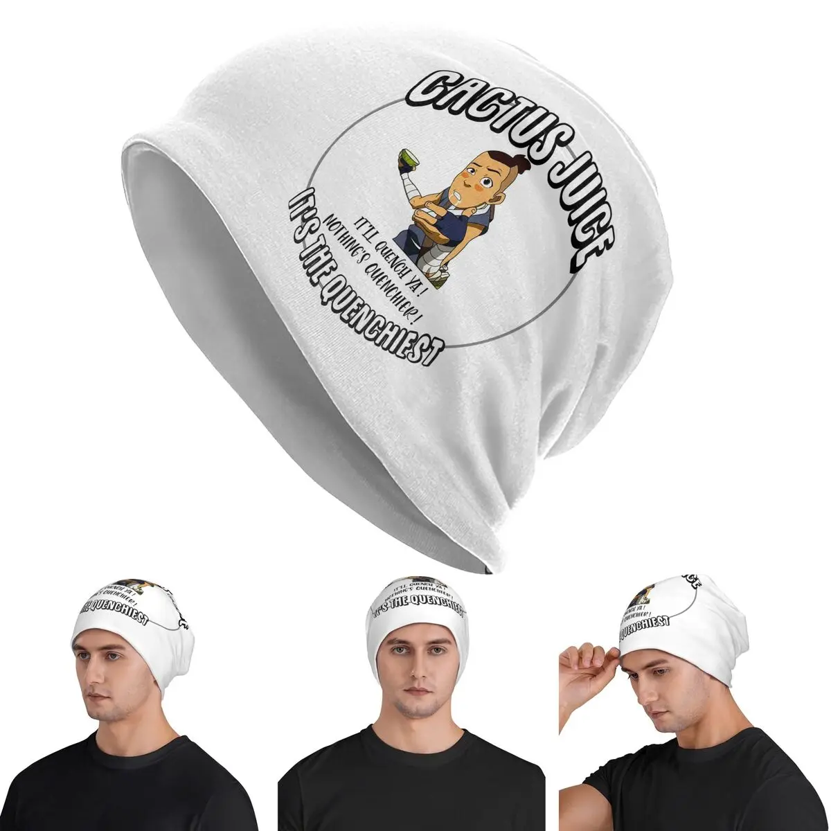 Sokka's الصبار عصير الصورة الرمزية آخر Airbender Skullies قبعة صغيرة دافئة الخريف الشتاء في الهواء الطلق قبعة محبوك بونيه قبعات الكبار