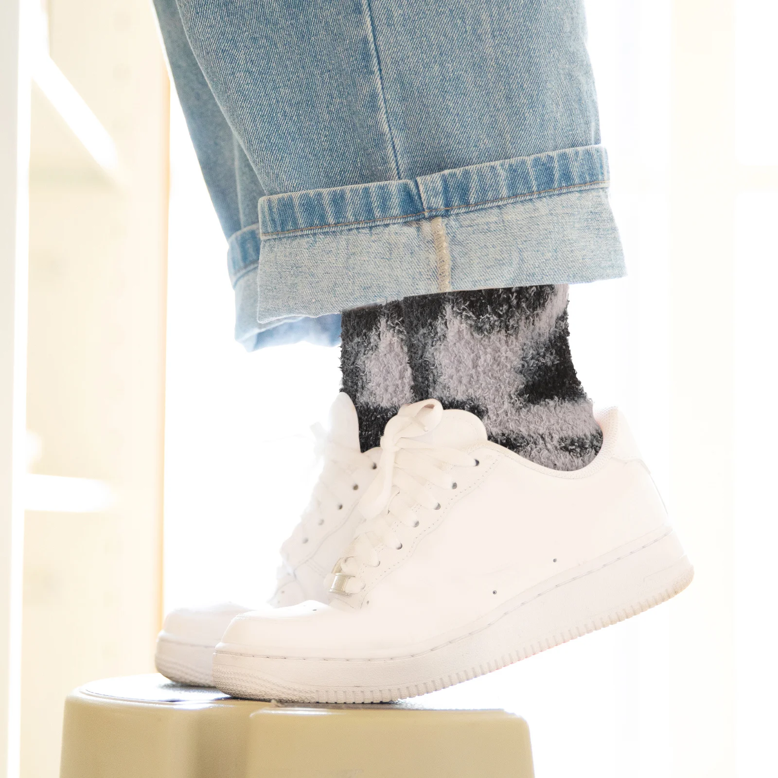 

Warm Coral Fleece High Coral Fleece Ankle Winter Socks Decorative Cozy Socks For Women Soft Warm Footwear
