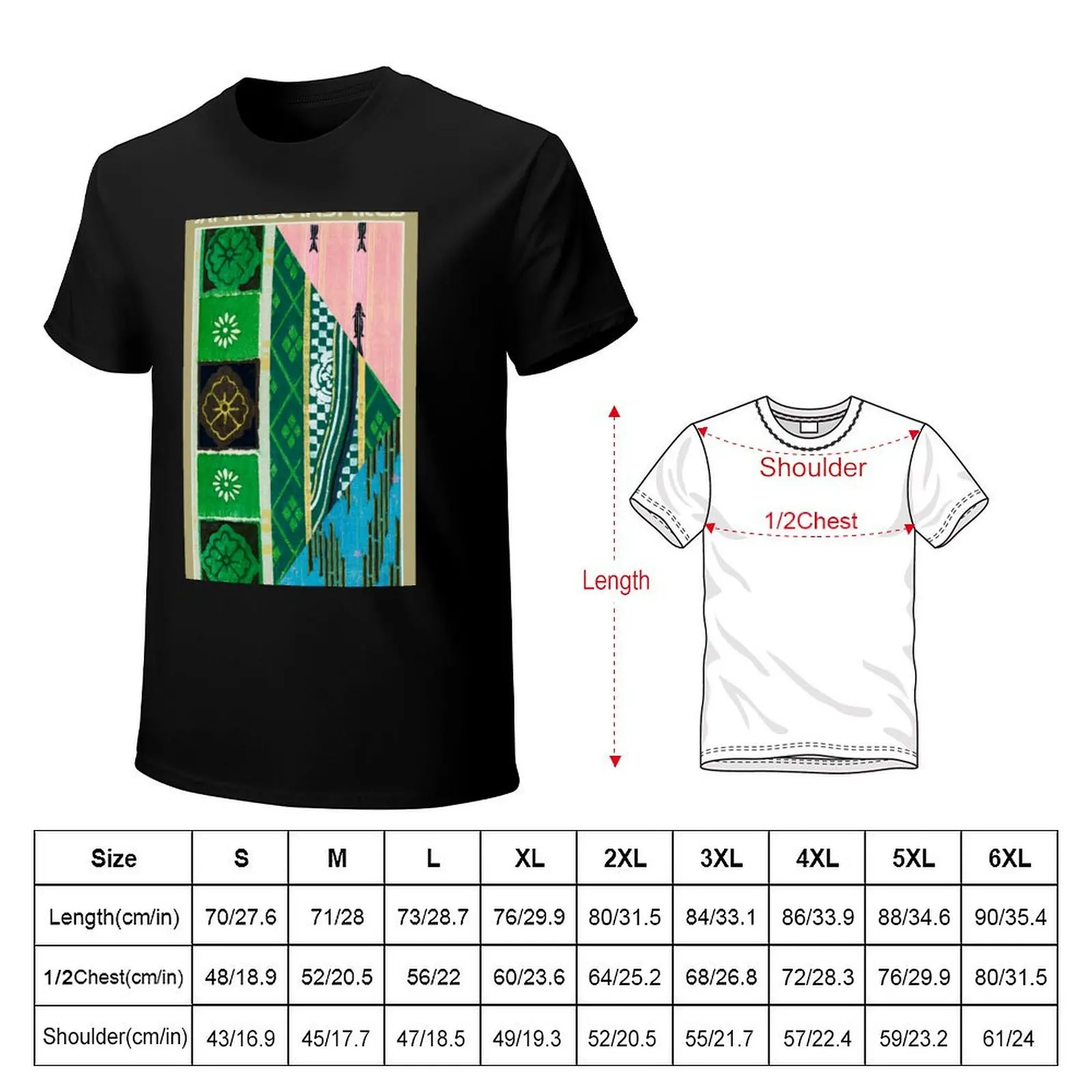 Woodblock Textile Patterns T-Shirt plain hippie clothes customs design your own heavy weight t shirts for men