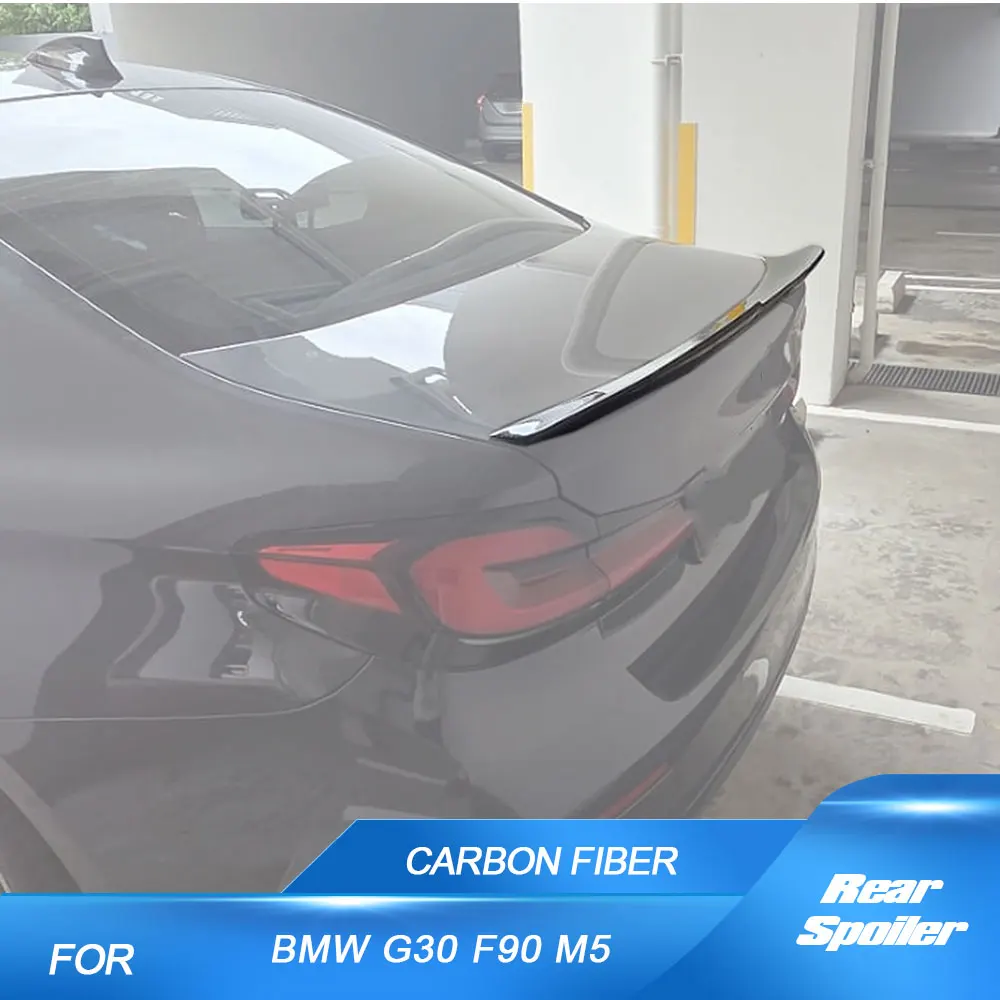 

Carbon Fiber Car Rear Spoiler For BMW 5 Series G30 530i 540i M550i F90 M5 2017-2023 Rear Trunk Boot Lip Spoiler Wing
