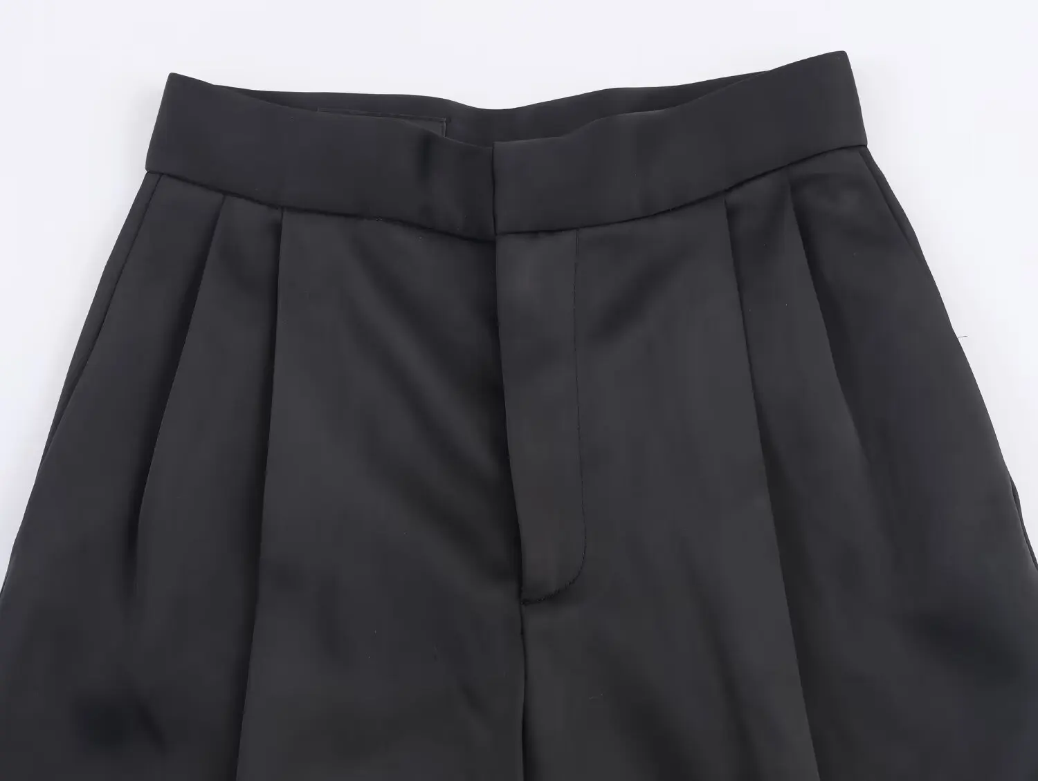 2025, neue Damenbekleidung: Modische, vielseitige, plissierte, hoch taillierte Hose mit weitem Bein im europäischen und amerikanischen Stil