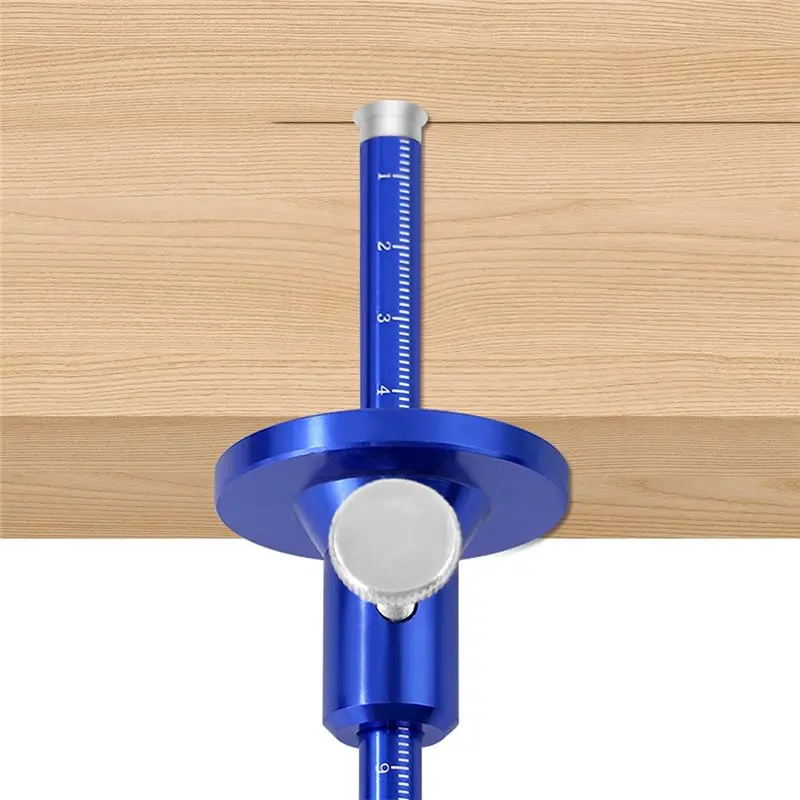 A98E-Woodworking Marking Scriber Ruler With Graduated Dual Scale, Alumina Parallel Line Drawing Tool, Wheel Marking Gauge Alumin