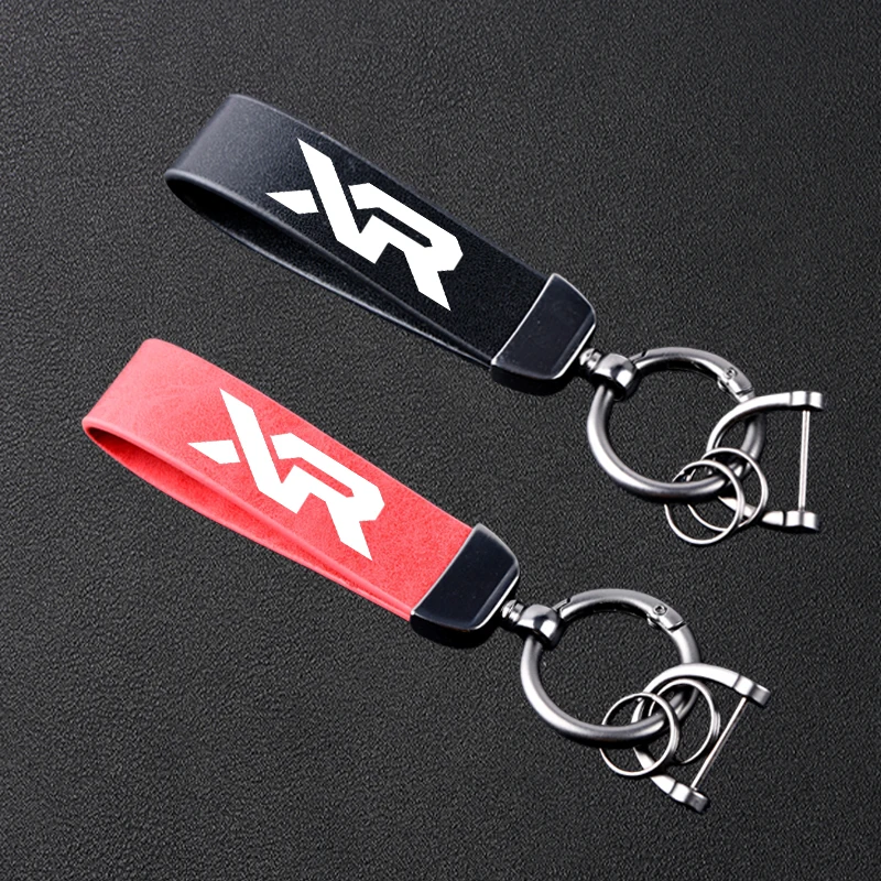 

For Honda XR230MOTARD XR 230 250 400 125 2005-2012 High-Grade Motorcycle Leather Keychain Metal Keyring Accessories
